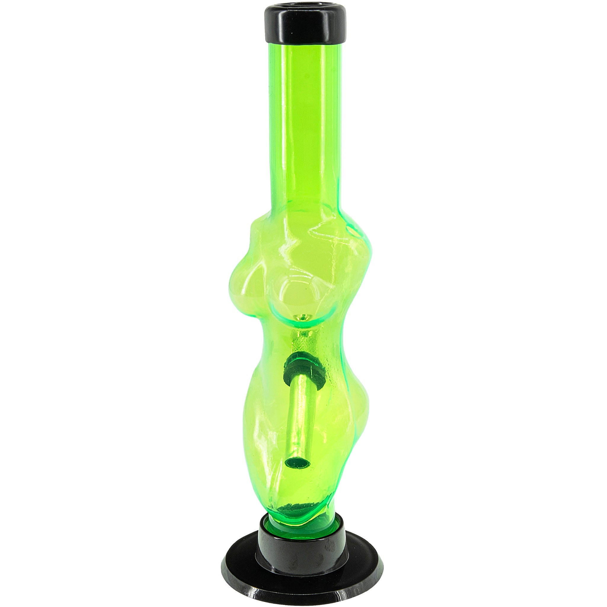 JM Enterprises 8" Acrylic Lady Contour Bong - Multiple Colors - Discreet Smoker
