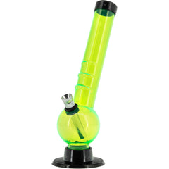 JM Enterprises 8" Acrylic Angled Neck Bubble Bong - Multiple Colors - Discreet Smoker