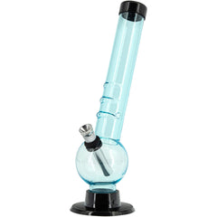 JM Enterprises 8" Acrylic Angled Neck Bubble Bong - Multiple Colors - Discreet Smoker