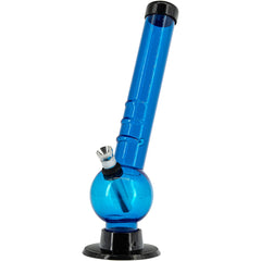 JM Enterprises 8" Acrylic Angled Neck Bubble Bong - Multiple Colors - Discreet Smoker
