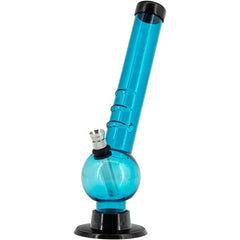 JM Enterprises 8" Acrylic Angled Neck Bubble Bong - Multiple Colors - Discreet Smoker