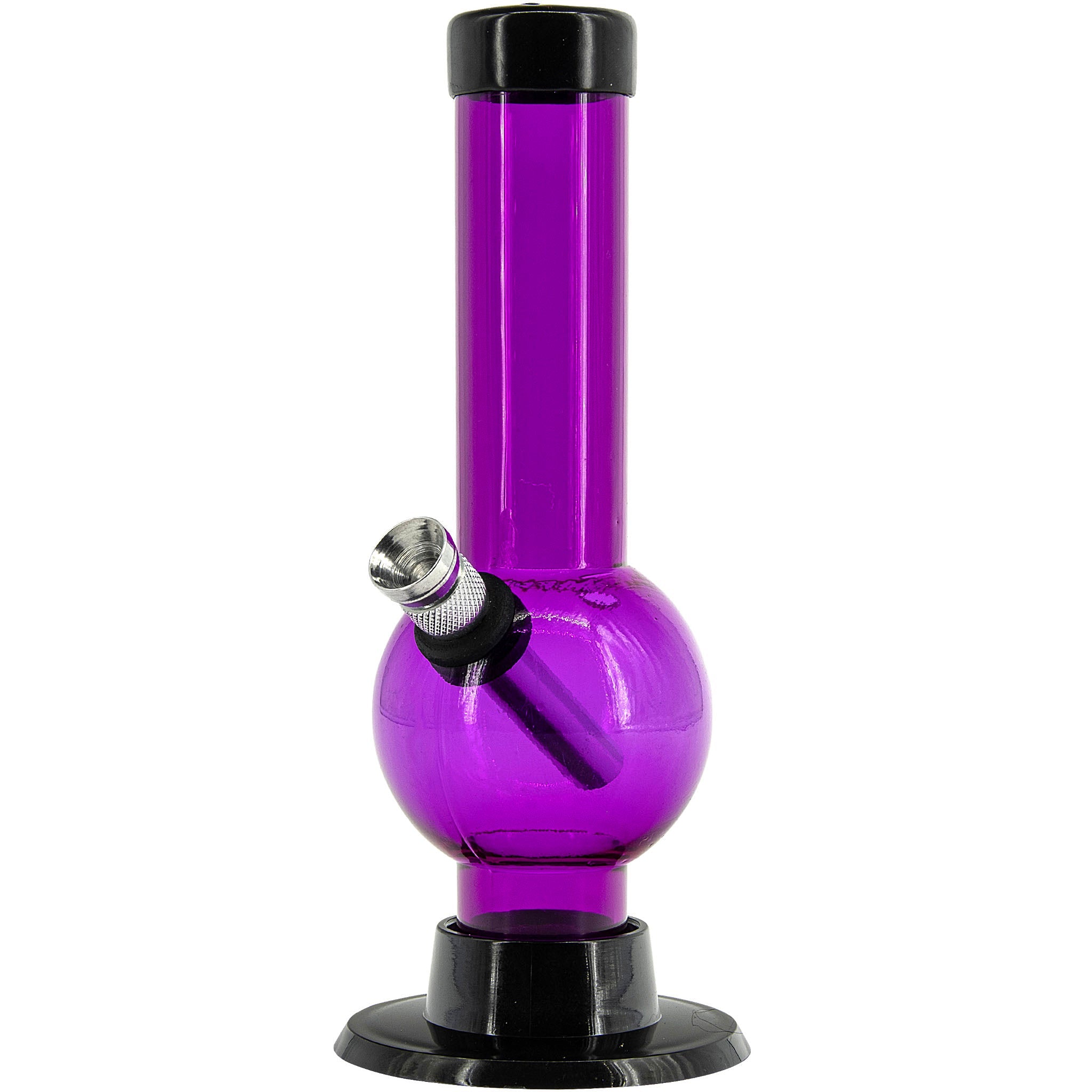 JM Enterprises 6" Acrylic Bubble Bong - Multiple Colors - Discreet Smoker