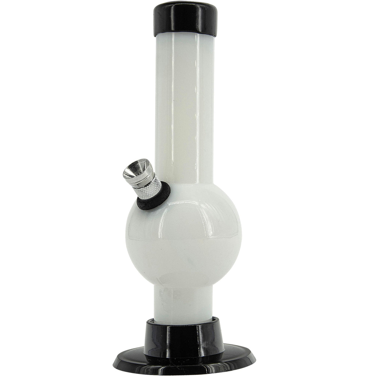 JM Enterprises 6" Acrylic Bubble Bong - Multiple Colors - Discreet Smoker