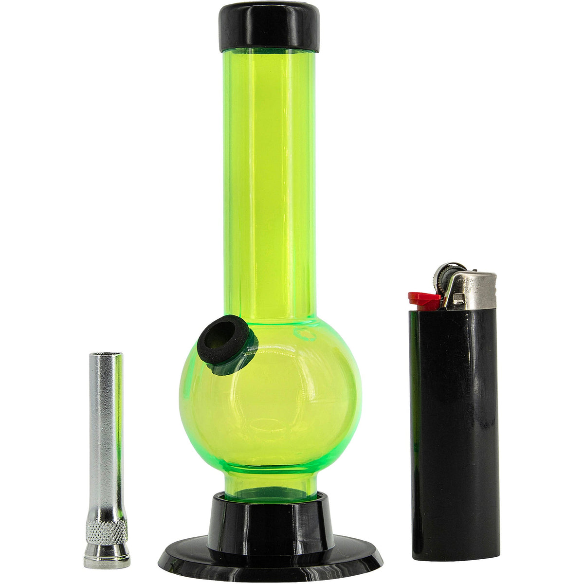 JM Enterprises 6" Acrylic Bubble Bong - Multiple Colors - Discreet Smoker