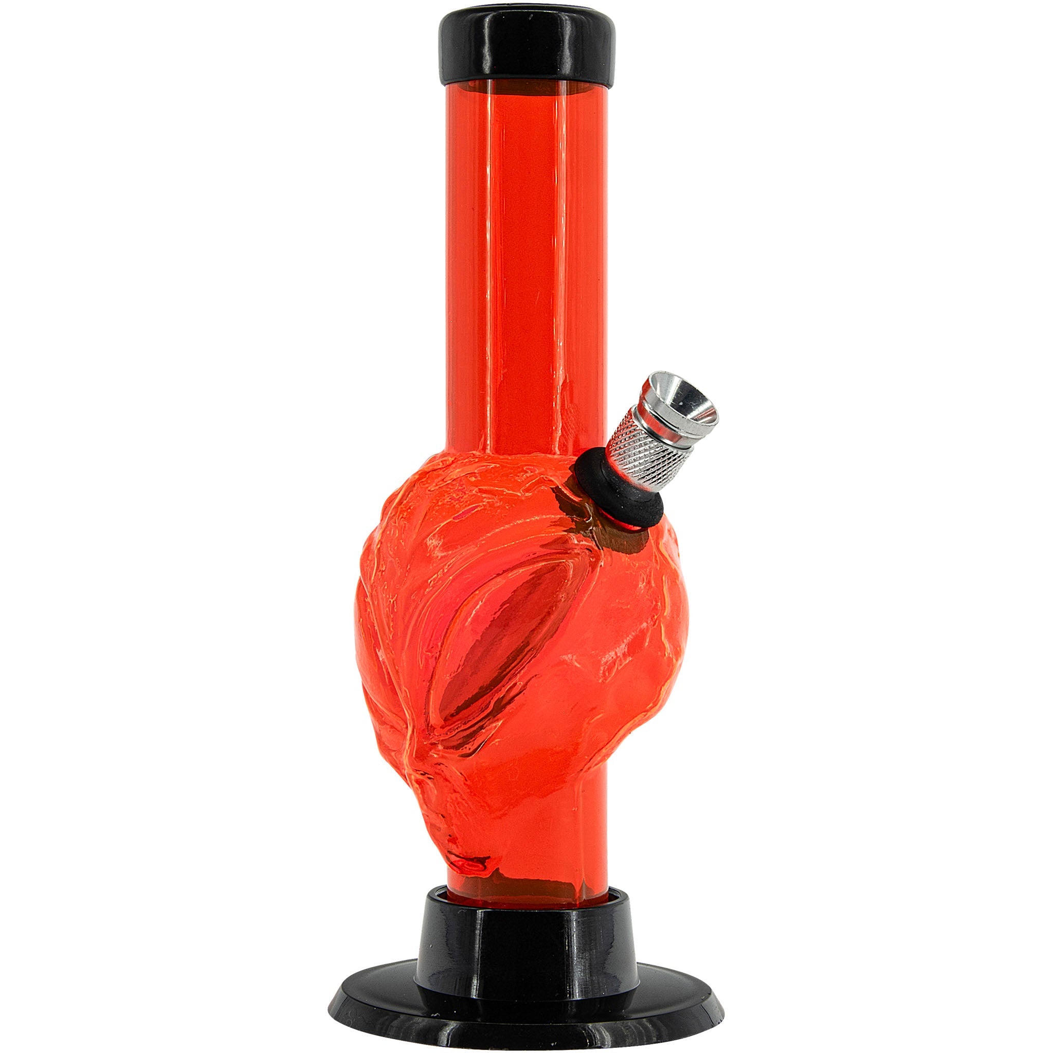 JM Enterprises Mini Skull Acrylic Bong - 6" Tall - Multiple Colors - Discreet Smoker