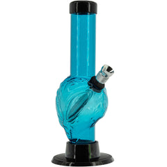 JM Enterprises Mini Skull Acrylic Bong - 6" Tall - Multiple Colors - Discreet Smoker