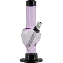 JM Enterprises Mini Skull Acrylic Bong - 6" Tall - Multiple Colors - Discreet Smoker