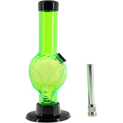 JM Enterprises Mini Skull Acrylic Bong - 6" Tall - Multiple Colors - Discreet Smoker
