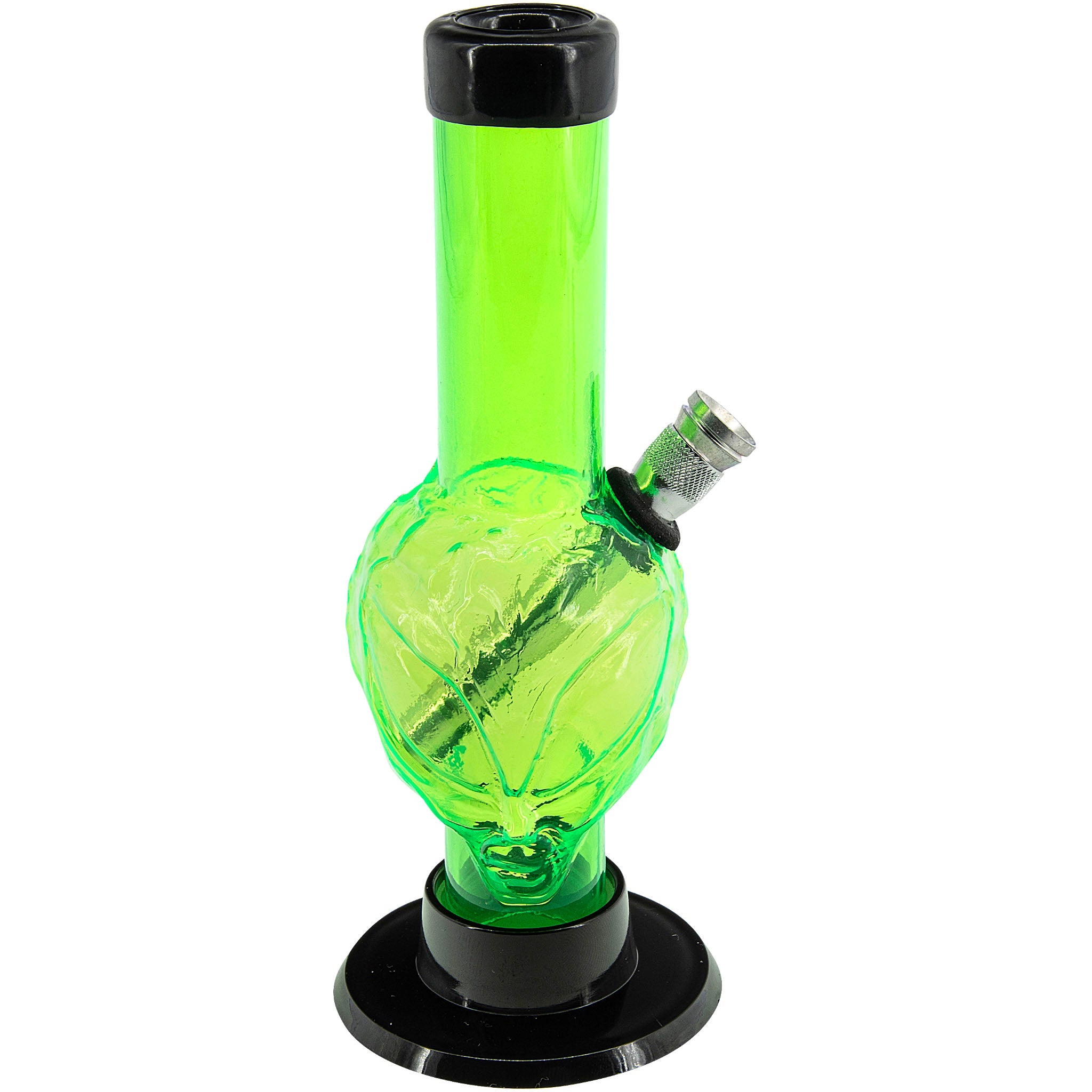 JM Enterprises Mini Skull Acrylic Bong - 6" Tall - Multiple Colors - Discreet Smoker