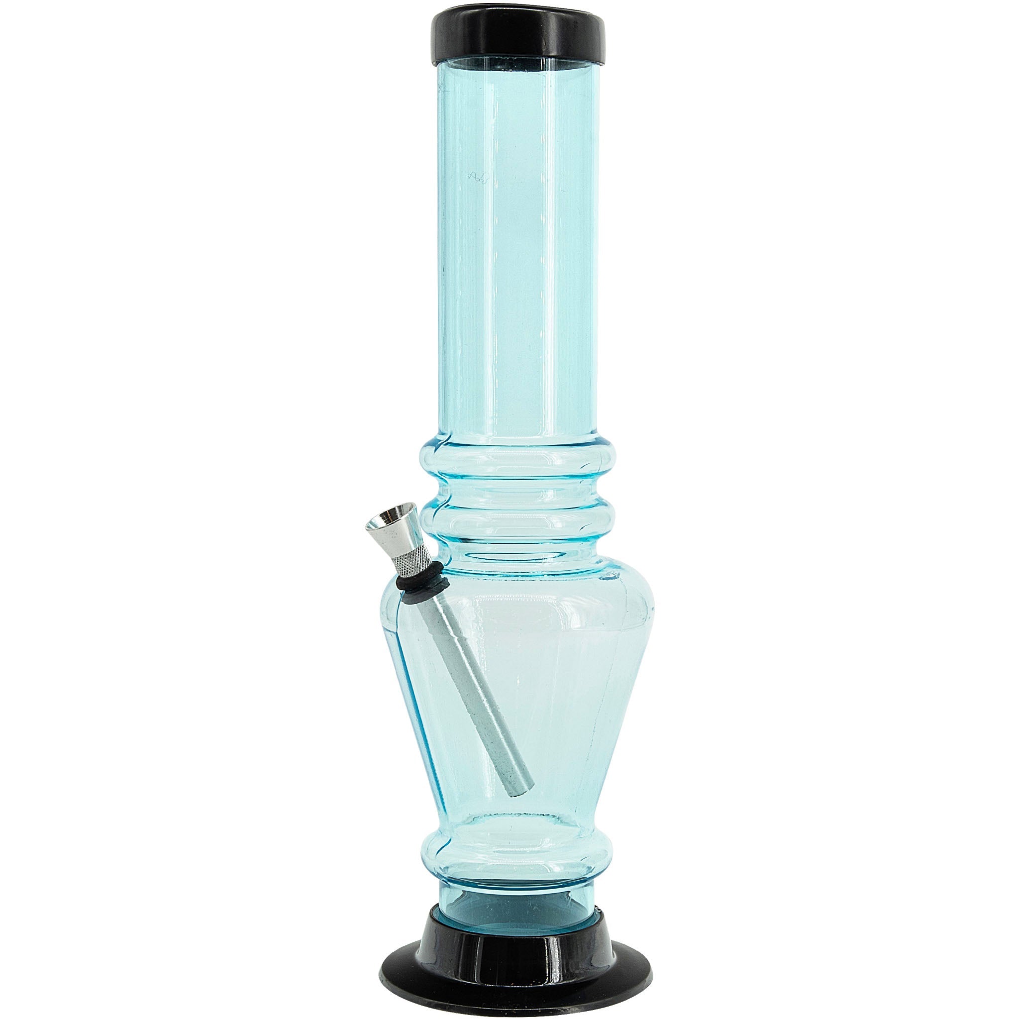 JM Enterprises 12" Acrylic Vase Base Bong - Multiple Colors - Discreet Smoker
