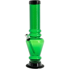 JM Enterprises 12" Acrylic Vase Base Bong - Multiple Colors - Discreet Smoker
