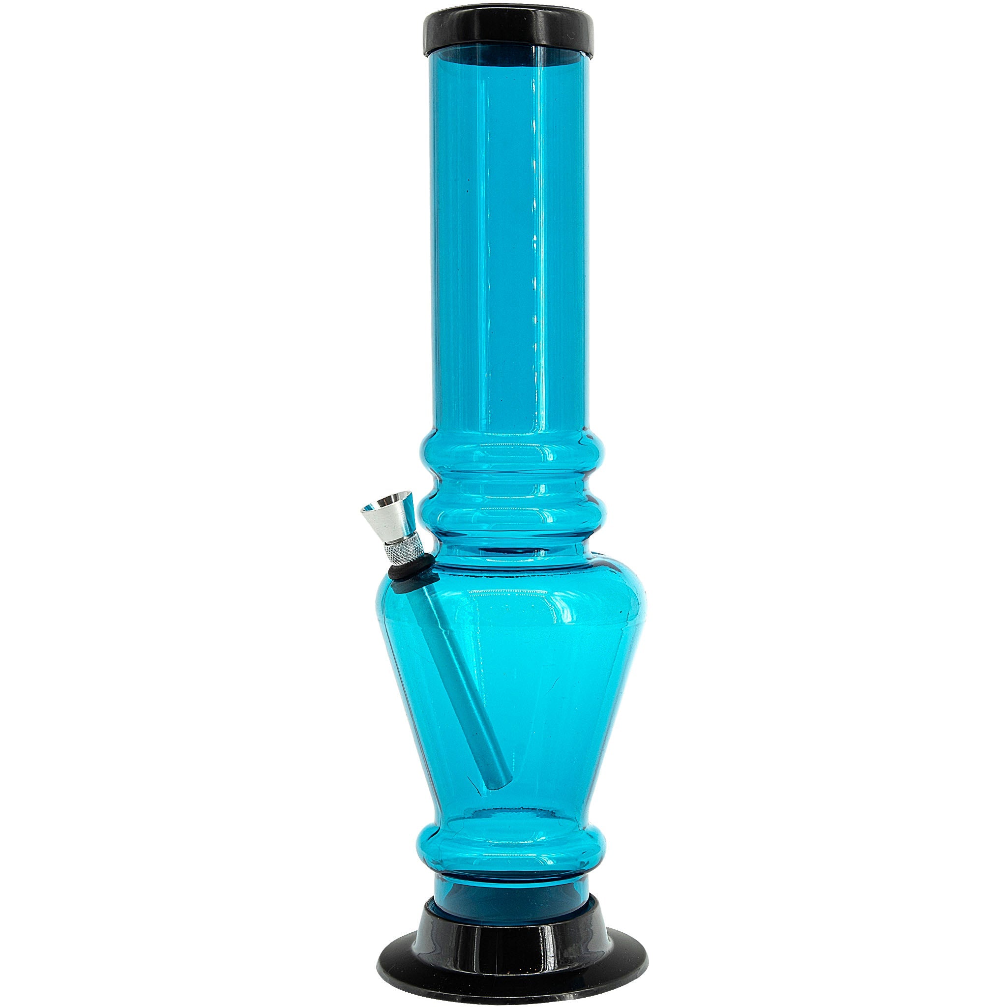 JM Enterprises 12" Acrylic Vase Base Bong - Multiple Colors - Discreet Smoker