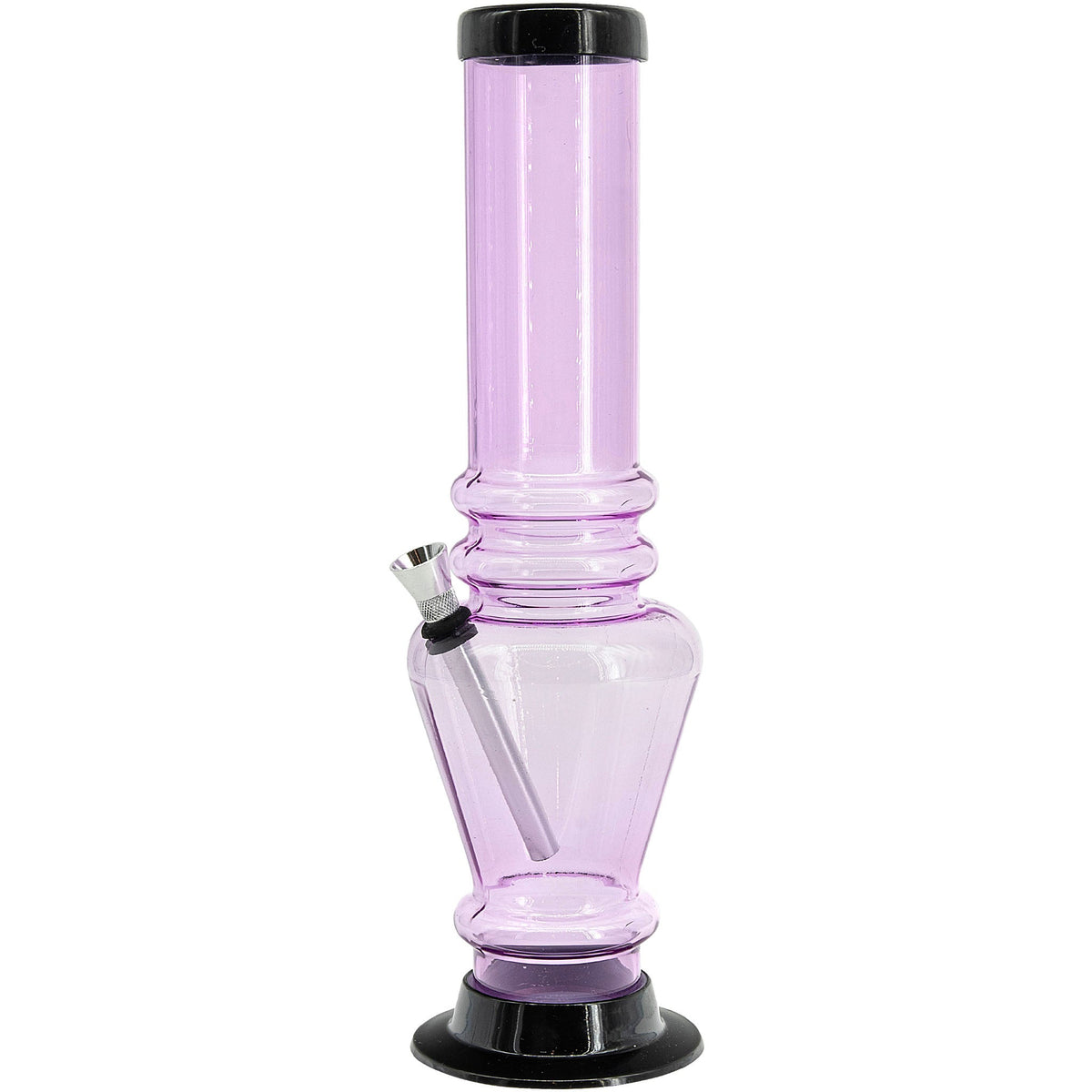 JM Enterprises 12" Acrylic Vase Base Bong - Multiple Colors - Discreet Smoker