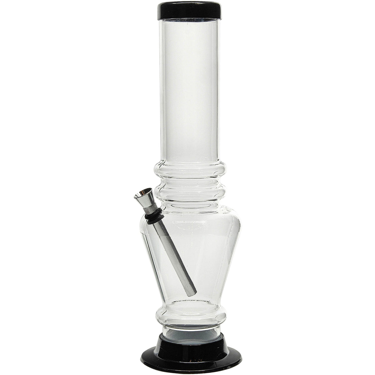 JM Enterprises 12" Acrylic Vase Base Bong - Multiple Colors - Discreet Smoker