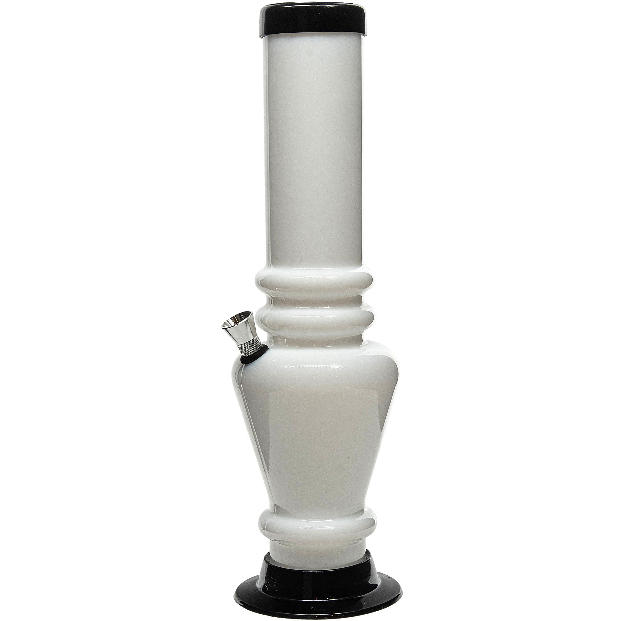 JM Enterprises 12" Acrylic Vase Base Bong - Multiple Colors - Discreet Smoker