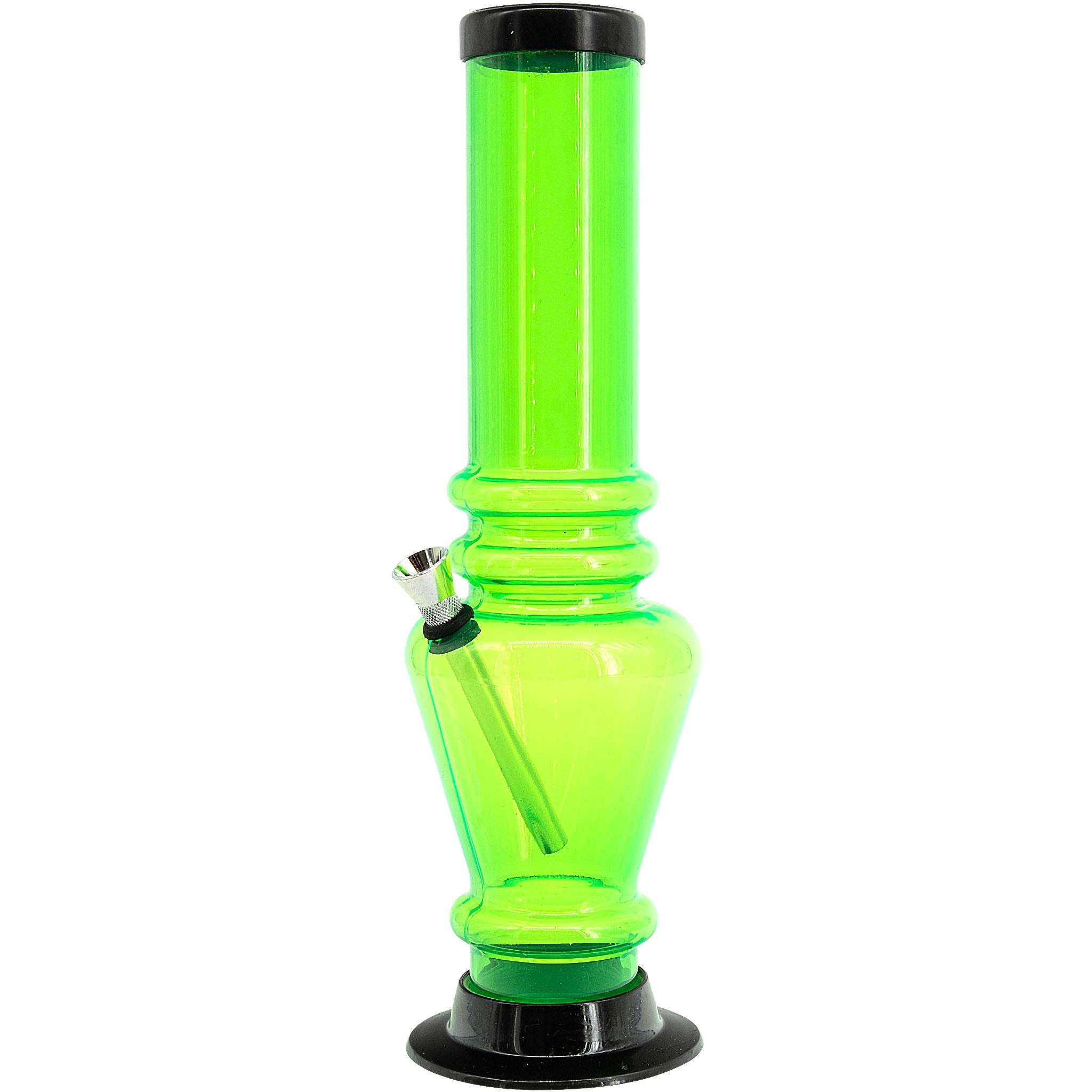 JM Enterprises 12" Acrylic Vase Base Bong - Multiple Colors - Discreet Smoker