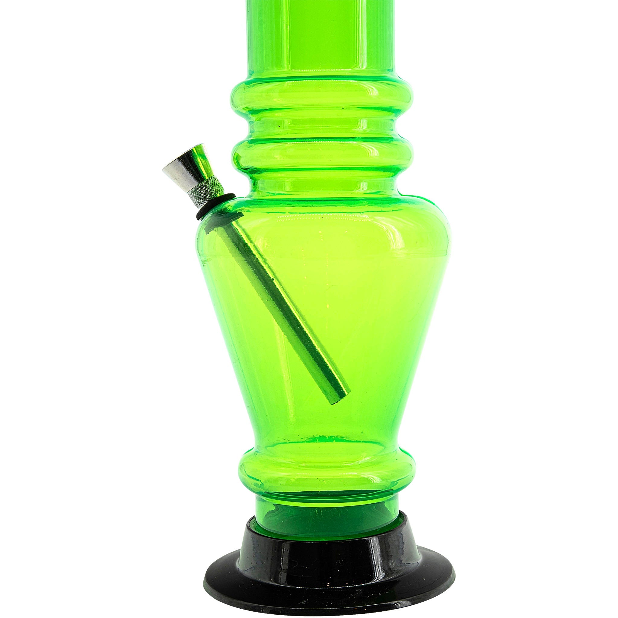 JM Enterprises 12" Acrylic Vase Base Bong - Multiple Colors - Discreet Smoker