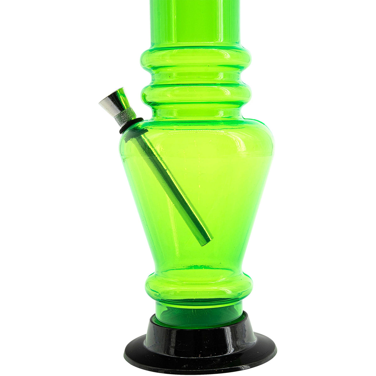 JM Enterprises 12" Acrylic Vase Base Bong - Multiple Colors - Discreet Smoker