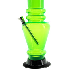 JM Enterprises 12" Acrylic Vase Base Bong - Multiple Colors - Discreet Smoker