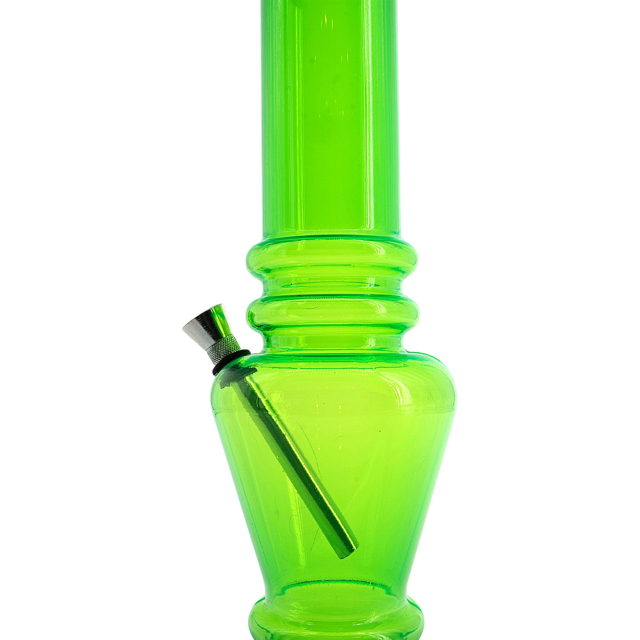 JM Enterprises 12" Acrylic Vase Base Bong - Multiple Colors - Discreet Smoker