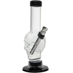 JM Enterprises Mini Alien Head Acrylic Bong - 6" Tall - Multiple Colors - Discreet Smoker