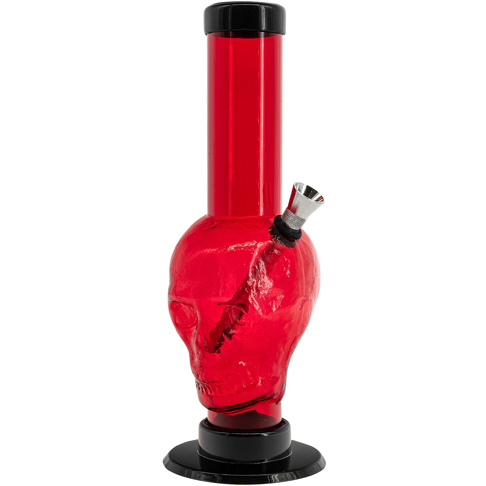 JM Enterprises 9-12" Acrylic Skull Bong - Multiple Colors - Discreet Smoker