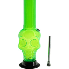 JM Enterprises 12-15" Acrylic Skull Chamber Bong - Multiple Colors - Discreet Smoker