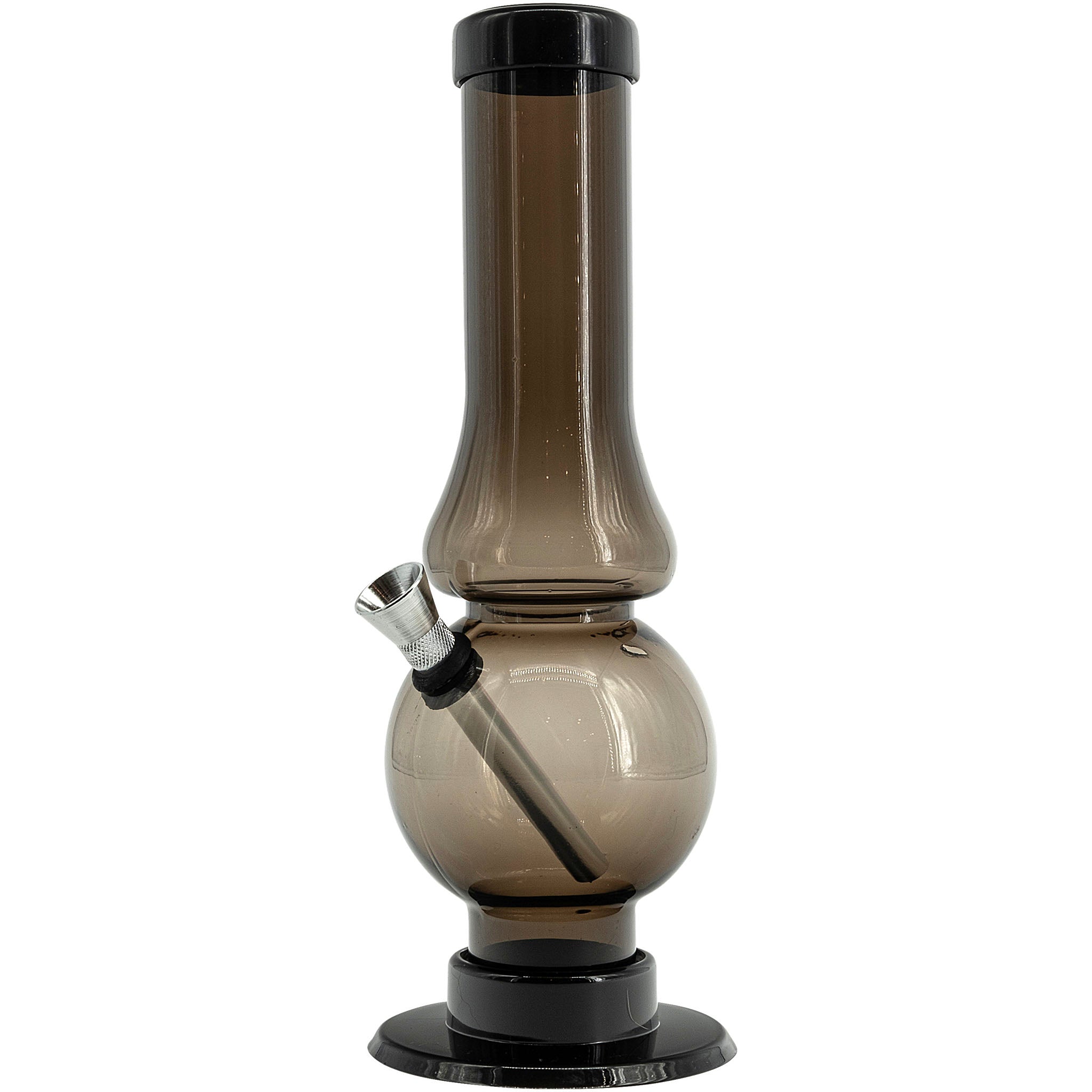 JM Enterprises 6-9" Acrylic Straight Tube Bubble Flare Bong - Multiple Colors - Discreet Smoker