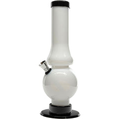 JM Enterprises 6-9" Acrylic Straight Tube Bubble Flare Bong - Multiple Colors - Discreet Smoker