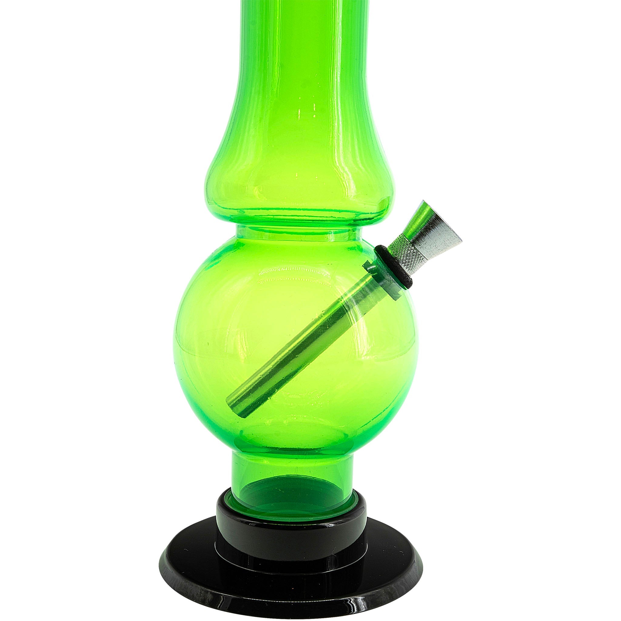 JM Enterprises 6-9" Acrylic Straight Tube Bubble Flare Bong - Multiple Colors - Discreet Smoker
