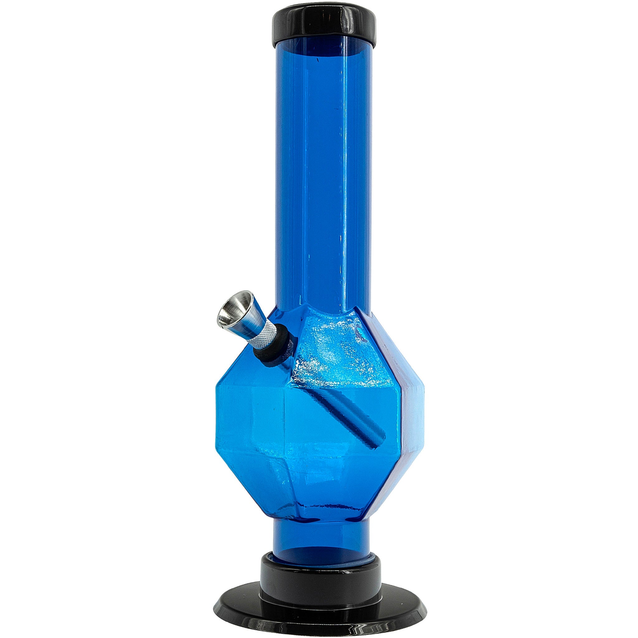 JM Enterprises 9-12" Acrylic Diamond Bong - Multiple Colors - Discreet Smoker