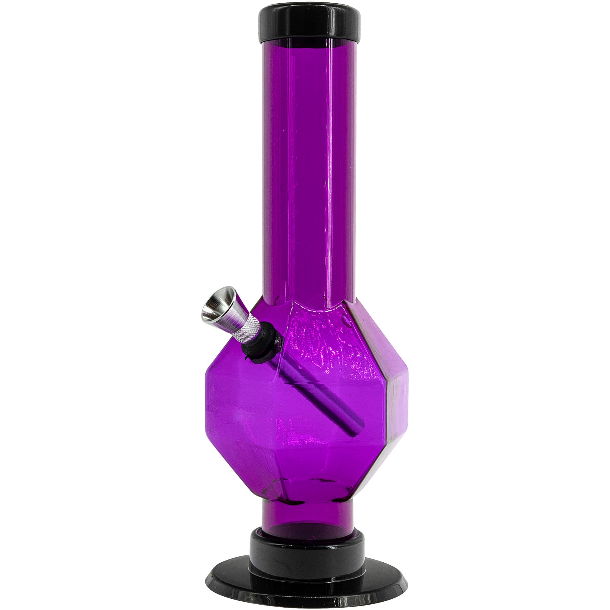 JM Enterprises 9-12" Acrylic Diamond Bong - Multiple Colors - Discreet Smoker