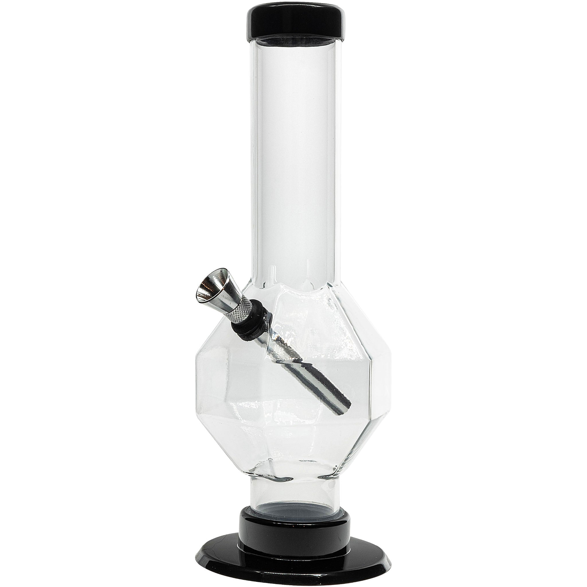 JM Enterprises 9-12" Acrylic Diamond Bong - Multiple Colors - Discreet Smoker