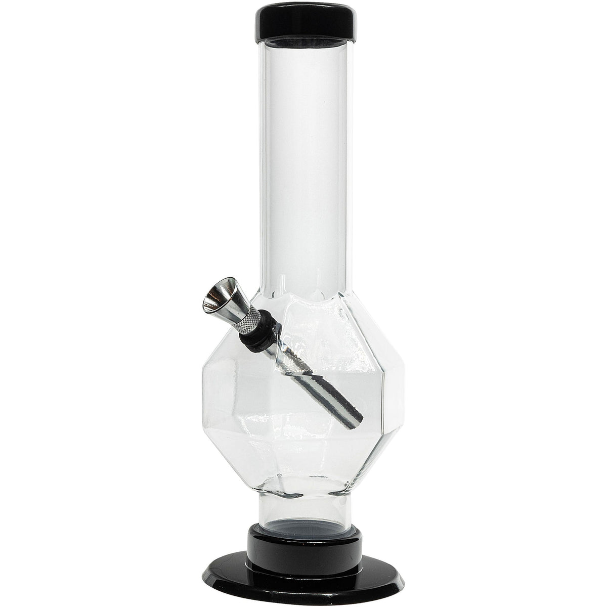 JM Enterprises 9-12" Acrylic Diamond Bong - Multiple Colors - Discreet Smoker