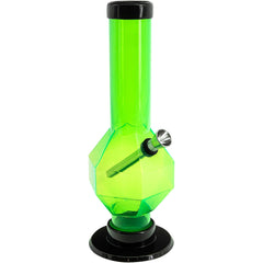 JM Enterprises 9-12" Acrylic Diamond Bong - Multiple Colors - Discreet Smoker