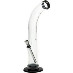 JM Enterprises 10'' Acrylic Curved Tube Bong - Multiple Colors - Discreet Smoker
