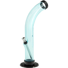 JM Enterprises 10'' Acrylic Curved Tube Bong - Multiple Colors - Discreet Smoker