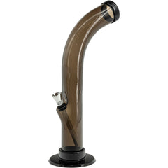 JM Enterprises 10'' Acrylic Curved Tube Bong - Multiple Colors - Discreet Smoker