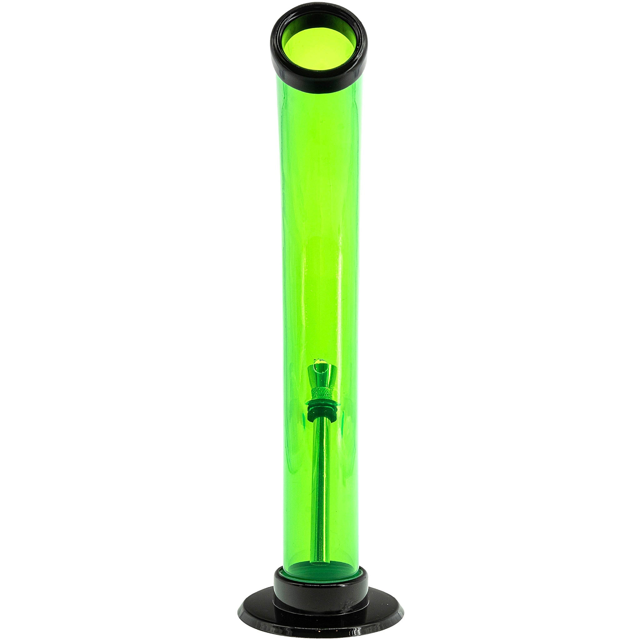 JM Enterprises 10'' Acrylic Curved Tube Bong - Multiple Colors - Discreet Smoker