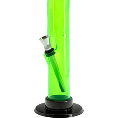 JM Enterprises 10'' Acrylic Curved Tube Bong - Multiple Colors - Discreet Smoker