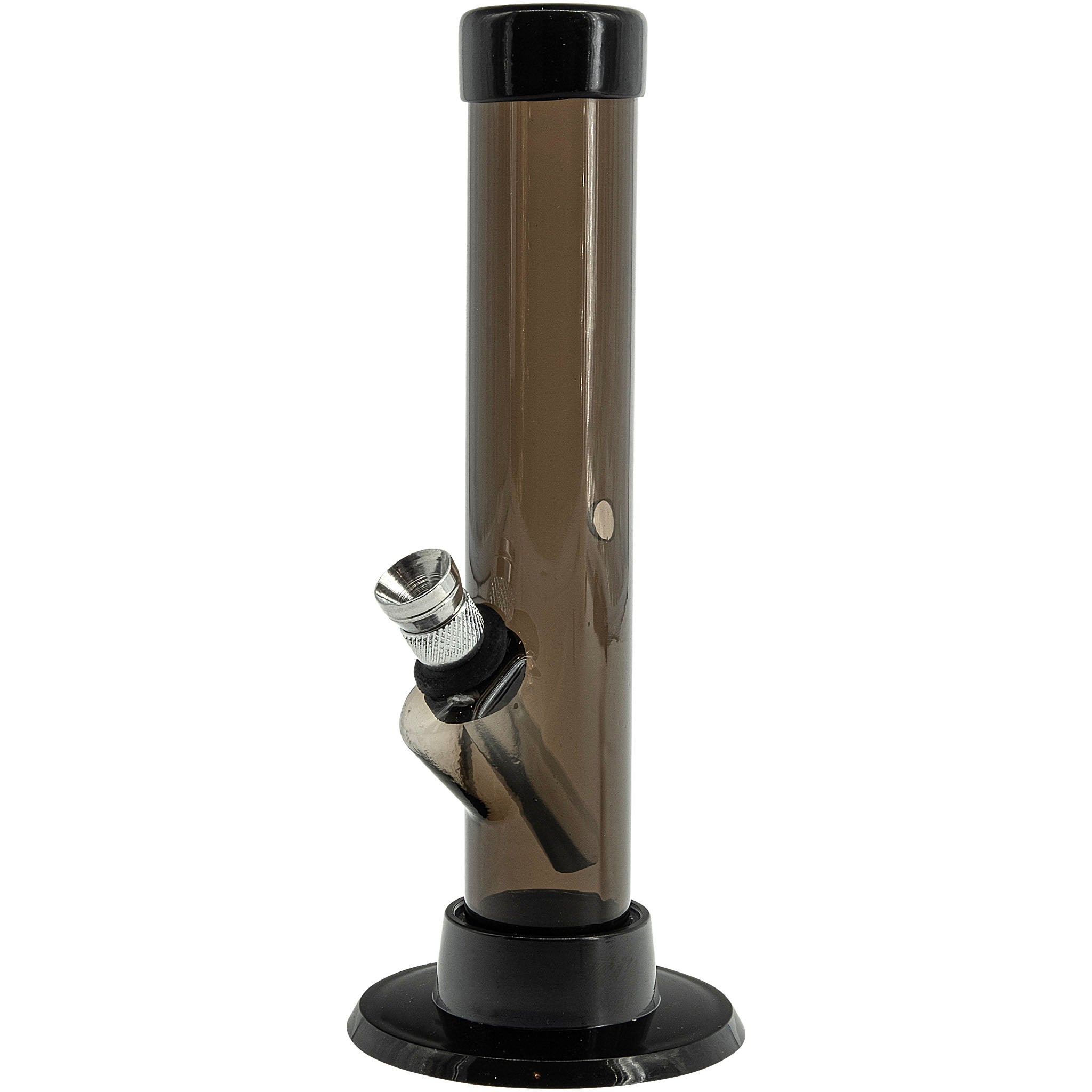JM Enterprises 6" Acrylic Straight Tube Bong - Multiple Colors - Discreet Smoker