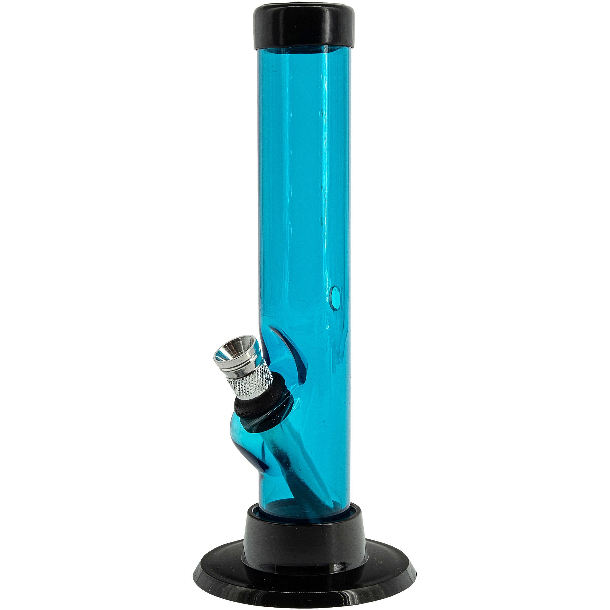 JM Enterprises 6" Acrylic Straight Tube Bong - Multiple Colors - Discreet Smoker