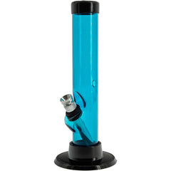 JM Enterprises 6" Acrylic Straight Tube Bong - Multiple Colors - Discreet Smoker