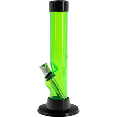 JM Enterprises 6" Acrylic Straight Tube Bong - Multiple Colors - Discreet Smoker