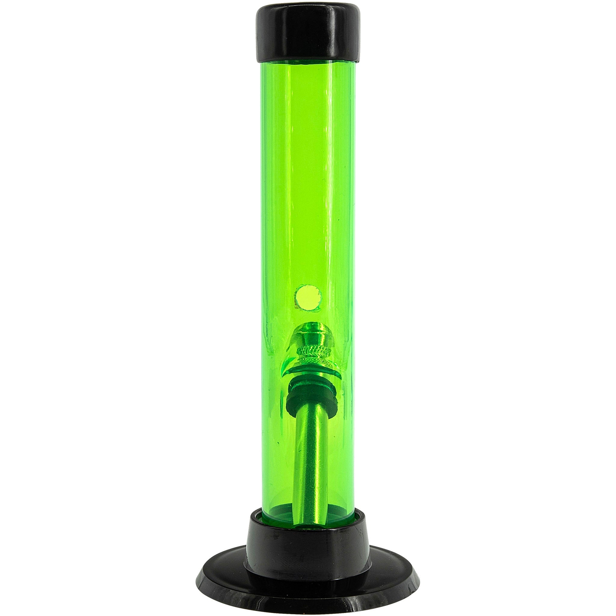 JM Enterprises 6" Acrylic Straight Tube Bong - Multiple Colors - Discreet Smoker