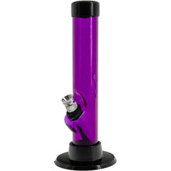 JM Enterprises 6" Acrylic Straight Tube Bong - Multiple Colors - Discreet Smoker