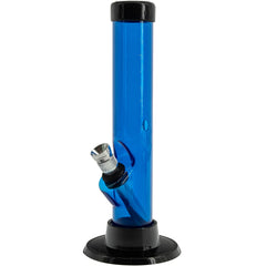 JM Enterprises 6" Acrylic Straight Tube Bong - Multiple Colors - Discreet Smoker