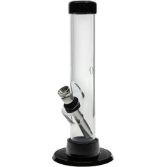JM Enterprises 6" Acrylic Straight Tube Bong - Multiple Colors - Discreet Smoker