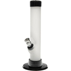 JM Enterprises 6" Acrylic Straight Tube Bong - Multiple Colors - Discreet Smoker