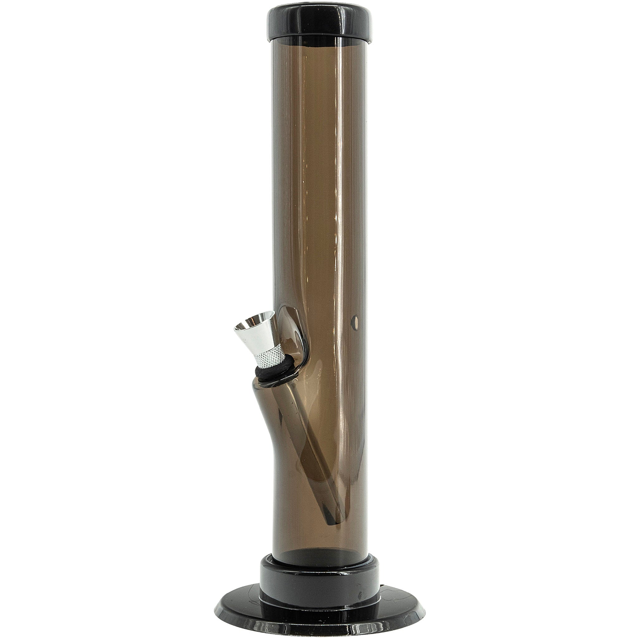 JM Enterprises 6-9-12" Acrylic Straight Tube Bong - Multiple Colors - Discreet Smoker